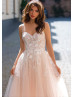 Spaghetti Straps Lace Tulle Timeless Wedding Dress